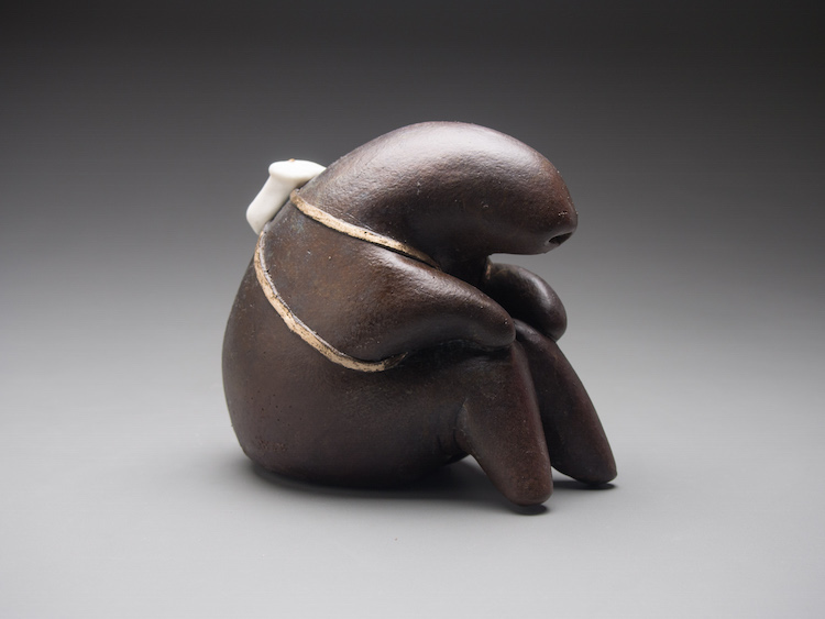 Back to Home, 2016 cast bronze with porcelain 5” long x 4” wide x 4” tall $600